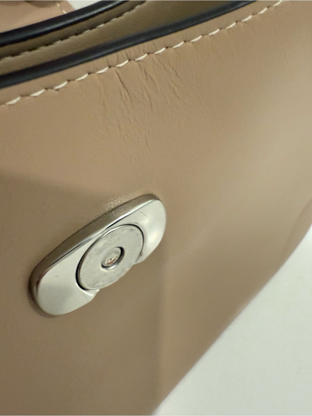 Coach Eliza Shoulder Bag in Tan and Silver Hardware - Picture 9 of 10